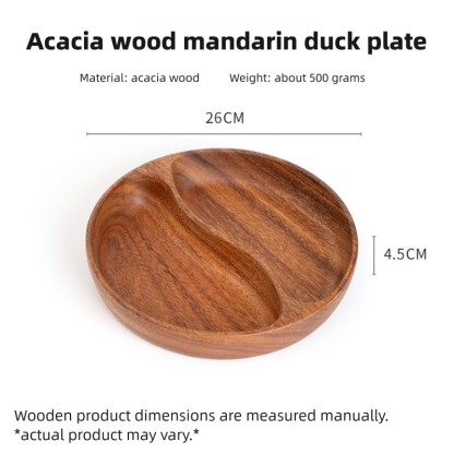 Walnut wood exquisite fruit plate, salad bowl, solid wood tray, rectangular household snack and fruit serving dish, acacia wood dinner plate-Lovesyouforever