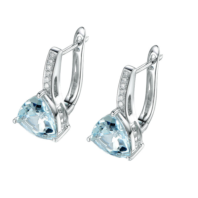 Exquisite Blue Diamond Earrings for Woman for Girls-Lovesyouforever