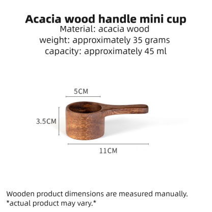 DIY walnut wood milk cup, acacia wood salad cup, solid wood creative mug with handle, coffee cup-Lovesyouforever