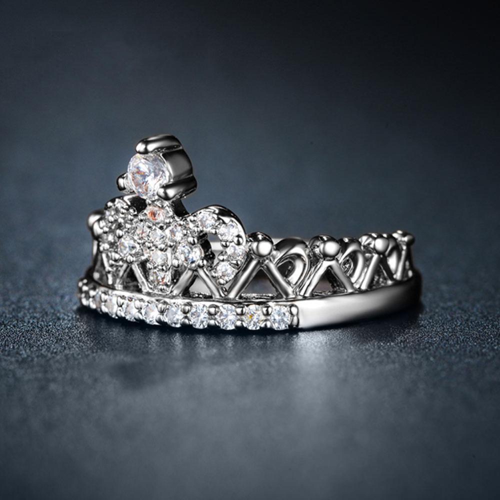 Rose Gold Crown Promise Rings Gifts For Her-Lovesyouforever