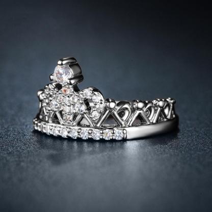Rose Gold Crown Promise Rings Gifts For Her-Lovesyouforever
