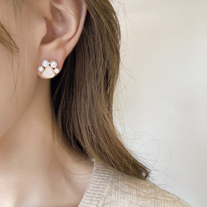 Cat Claw Pearl Earrings For Woman-Lovesyouforever