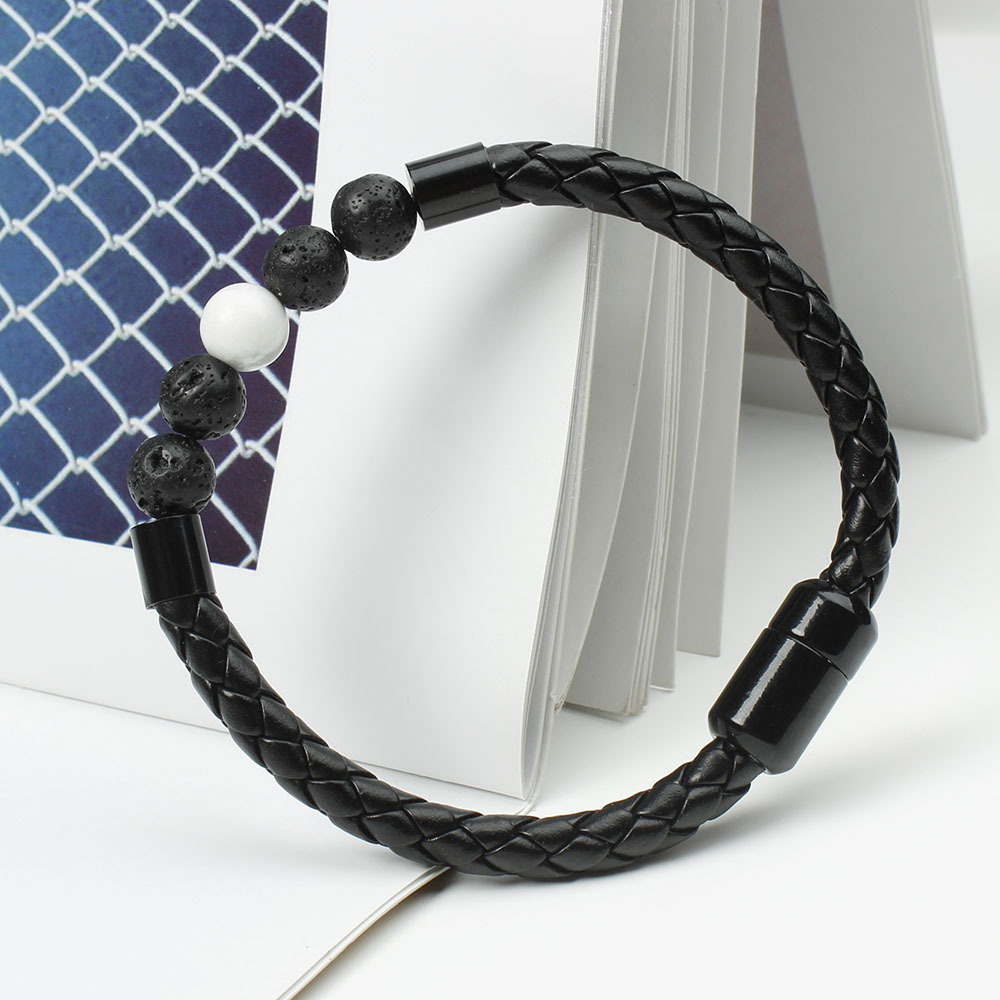Tiger Eye & Black Onyx Beaded Bracelet – Unique Gift for Him | Jessemade-Lovesyouforever