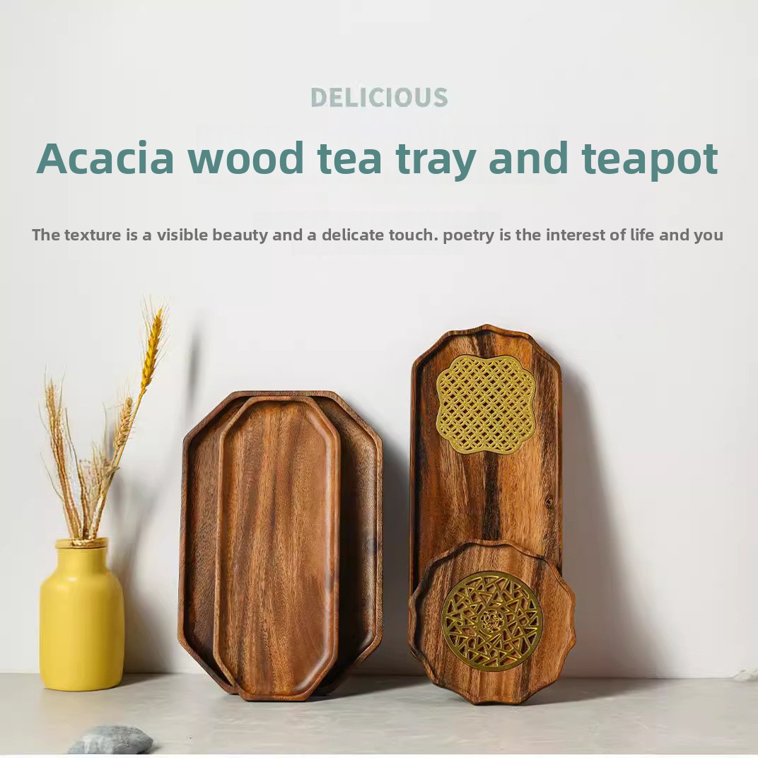 Tea tray for dry brewing, high-end purple clay teapot, teapot mat, walnut wood solid wood tea mat, teapot maintenance mat, small coaster-Lovesyouforever