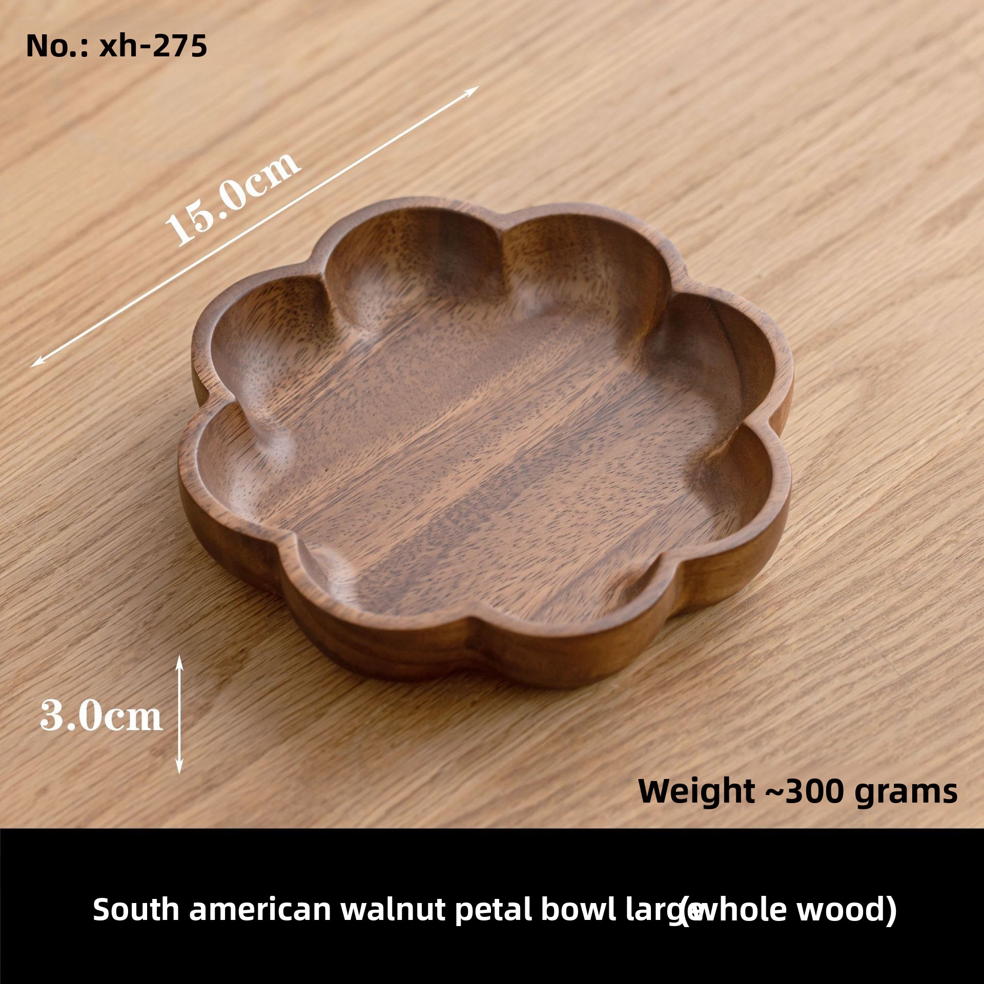 Solid wood Chinese-style home living room coffee table fruit tray for snacks and dried fruits, high-end luxury wooden dessert and fruit plate-Lovesyouforever
