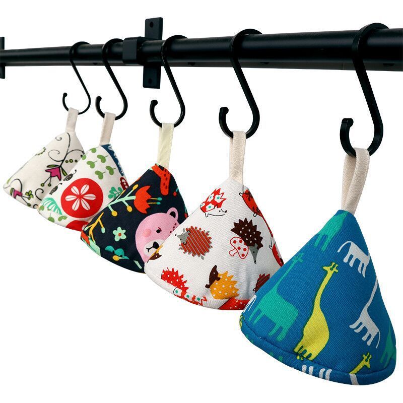Japanese-style triangular pot cover, kitchen fabric heat-insulating pot handle cover, ear cover for clay pots and iron pots, anti-scald cap-Lovesyouforever