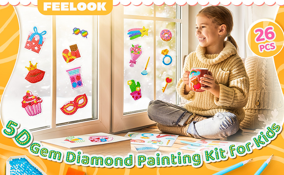 26 Stickers 5D Diamond Painting Sticker New Style Various Patterns DIY Leisure Toys Children's Christmas Gifts-Lovesyouforever