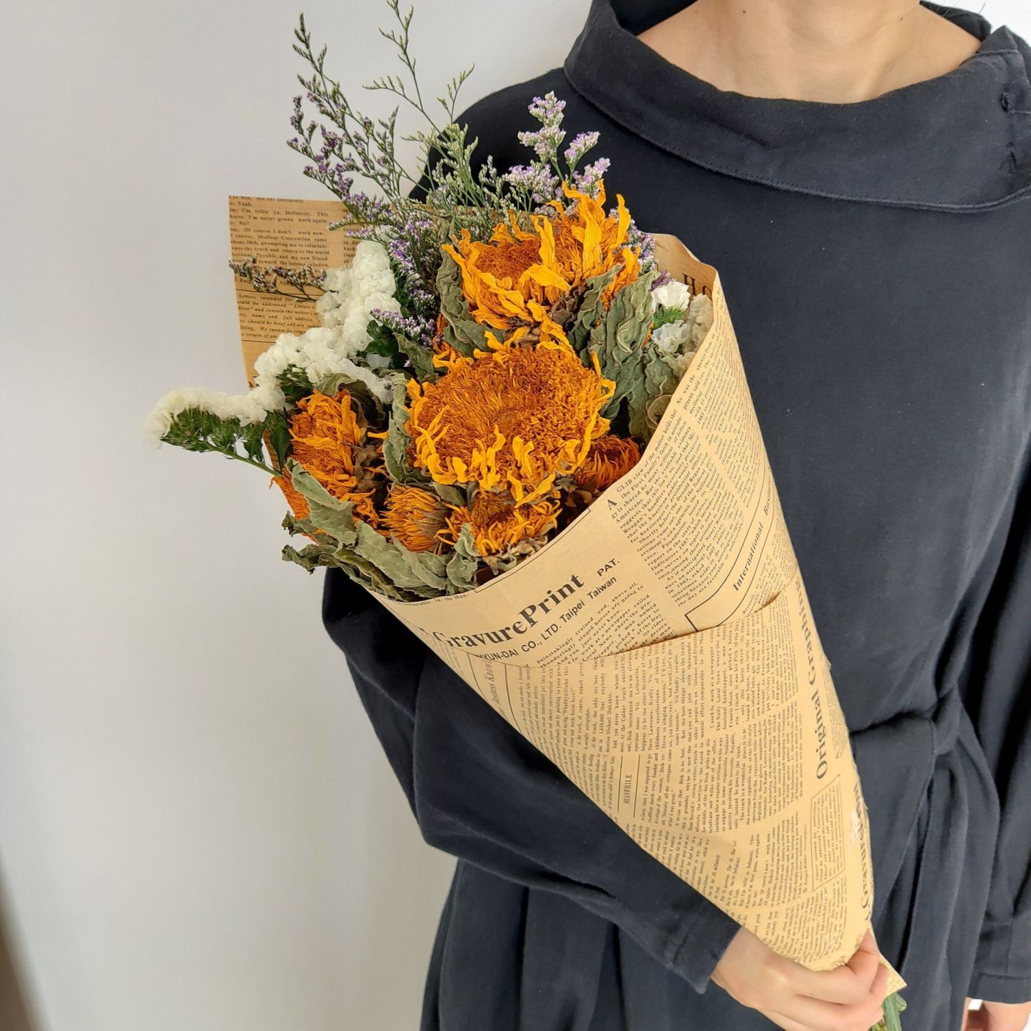 Direct shipment from the base: multi-head rose dried flower bouquet, daisy, teddy, sunflower, rose dried flowers, real flowers wholesale-Lovesyouforever