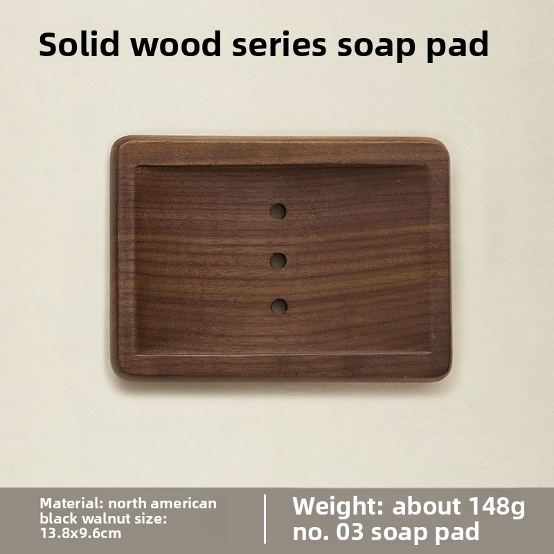 Exquisite beech and black walnut wood soap dish, handmade soap holder, Japanese-style draining double-layer wooden soap tray-Lovesyouforever