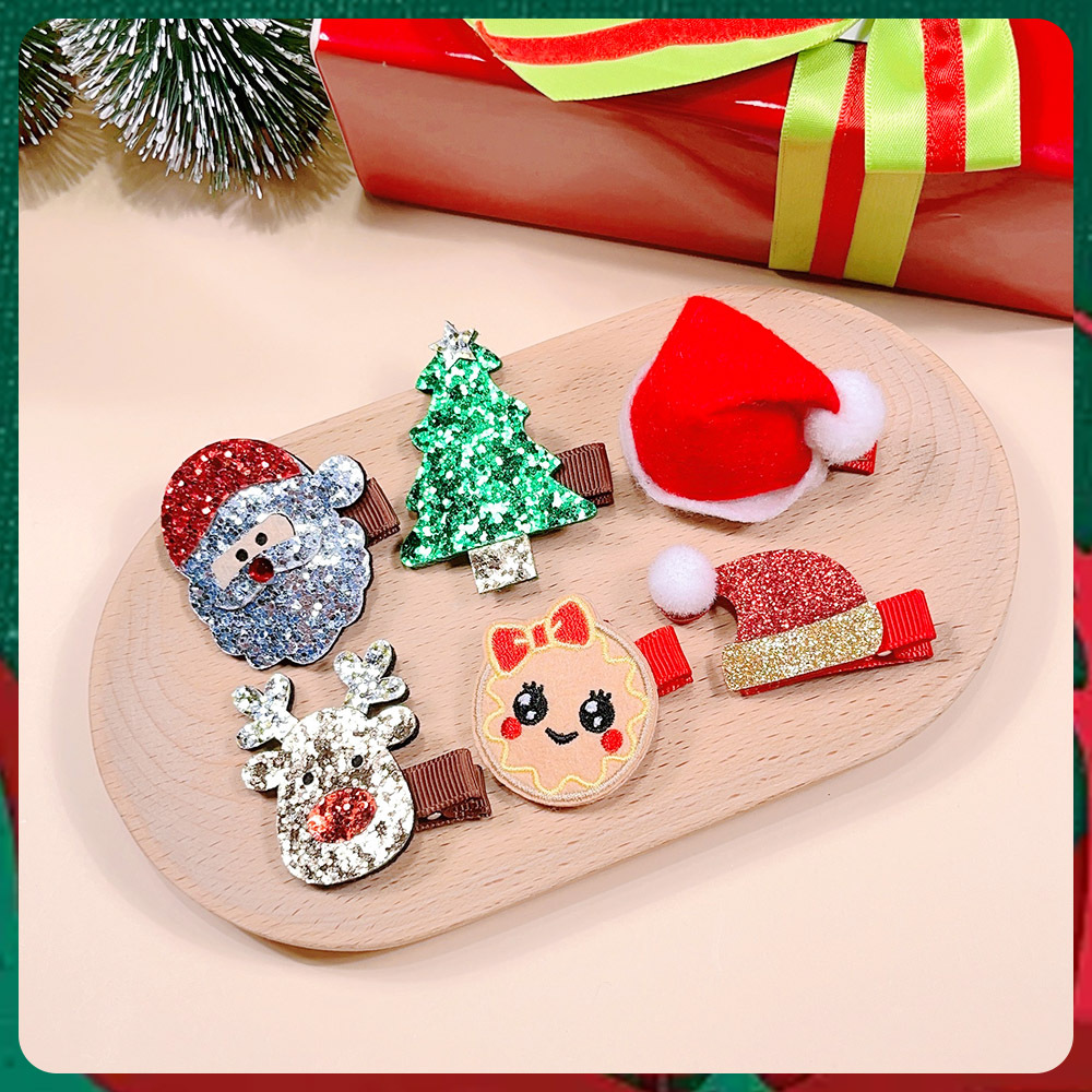 6 Piece Christmas Hair Clips set-Lovesyouforever
