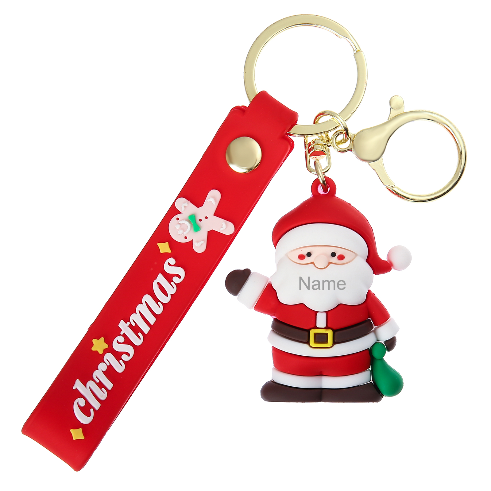 Personalized Christmas Santa Claus Keychain-Custom Name Keychain Gift-Lovesyouforever