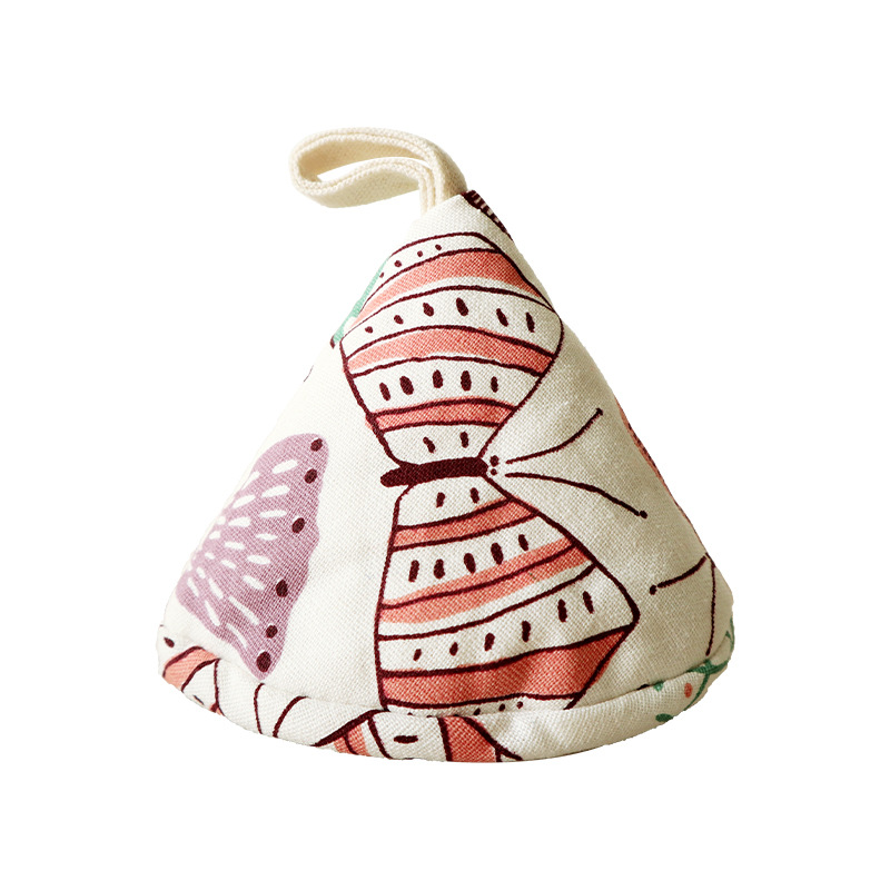 Japanese-style triangular pot cover, kitchen fabric heat-insulating pot handle cover, ear cover for clay pots and iron pots, anti-scald cap-Lovesyouforever
