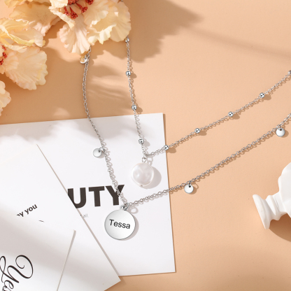 Baroque Pearl Pendant Necklace 1 Personalized Name for Women-Lovesyouforever