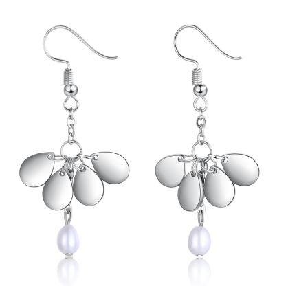 8 Names-Personalized Pearl Earrings Custom Name for Women-Lovesyouforever