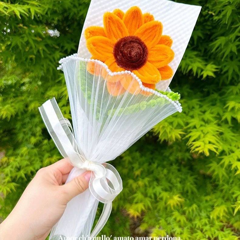 Sunflower bouquet made of twist sticks, handmade twist flowers, gift for teachers, Mother's Day, Valentine's Day, 520 Day, Teachers' Day-Lovesyouforever