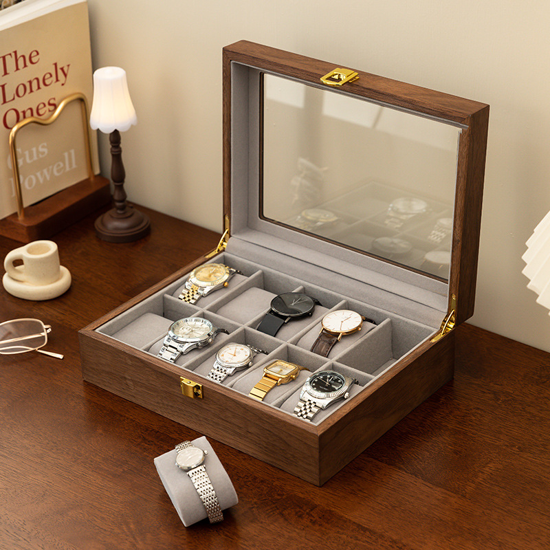 Watch storage box for home use, solid wood collection box for men and women to display watches, high-end and exquisite, a gift for men-Lovesyouforever