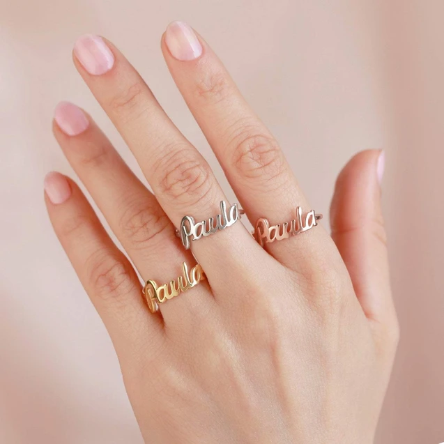 Personalized Name Ring Custom Rings with 1 Name Gifts for Mother Ring-Lovesyouforever
