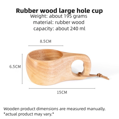 DIY walnut wood milk cup, acacia wood salad cup, solid wood creative mug with handle, coffee cup-Lovesyouforever