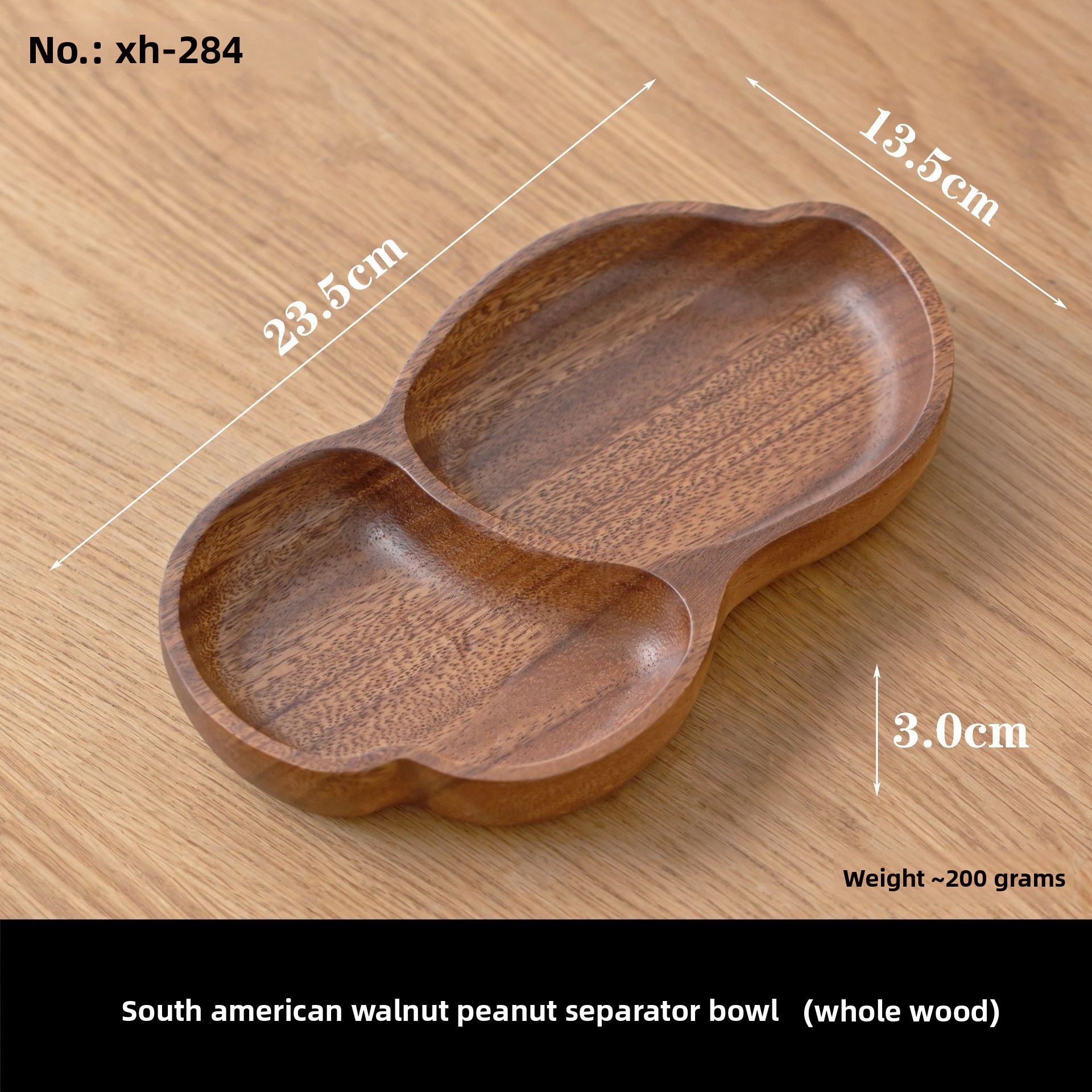 Solid wood Chinese-style home living room coffee table fruit tray for snacks and dried fruits, high-end luxury wooden dessert and fruit plate-Lovesyouforever