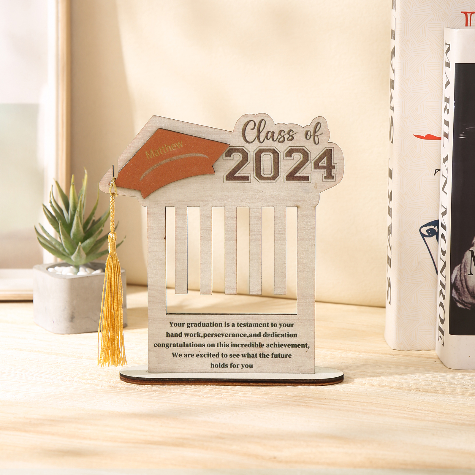 Graduation Gift 2024 Personalized Wooden Money Rack, Customized Name Graduation Gift for Her/Him-Lovesyouforever