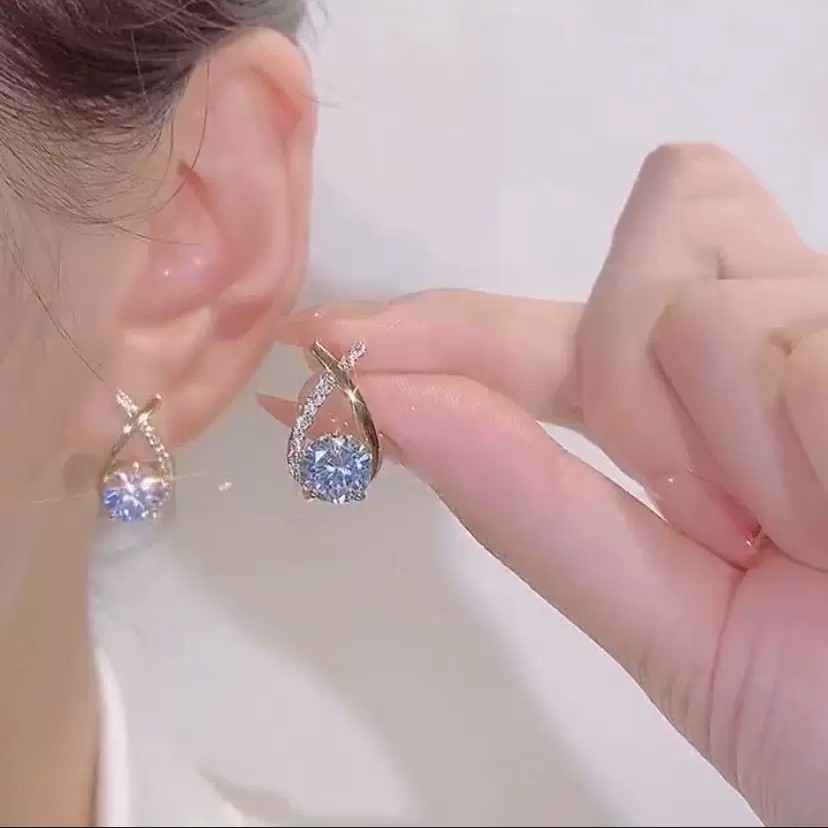 Exquisite S925 Silver Diamond Earrings for Woman for Girls-Lovesyouforever