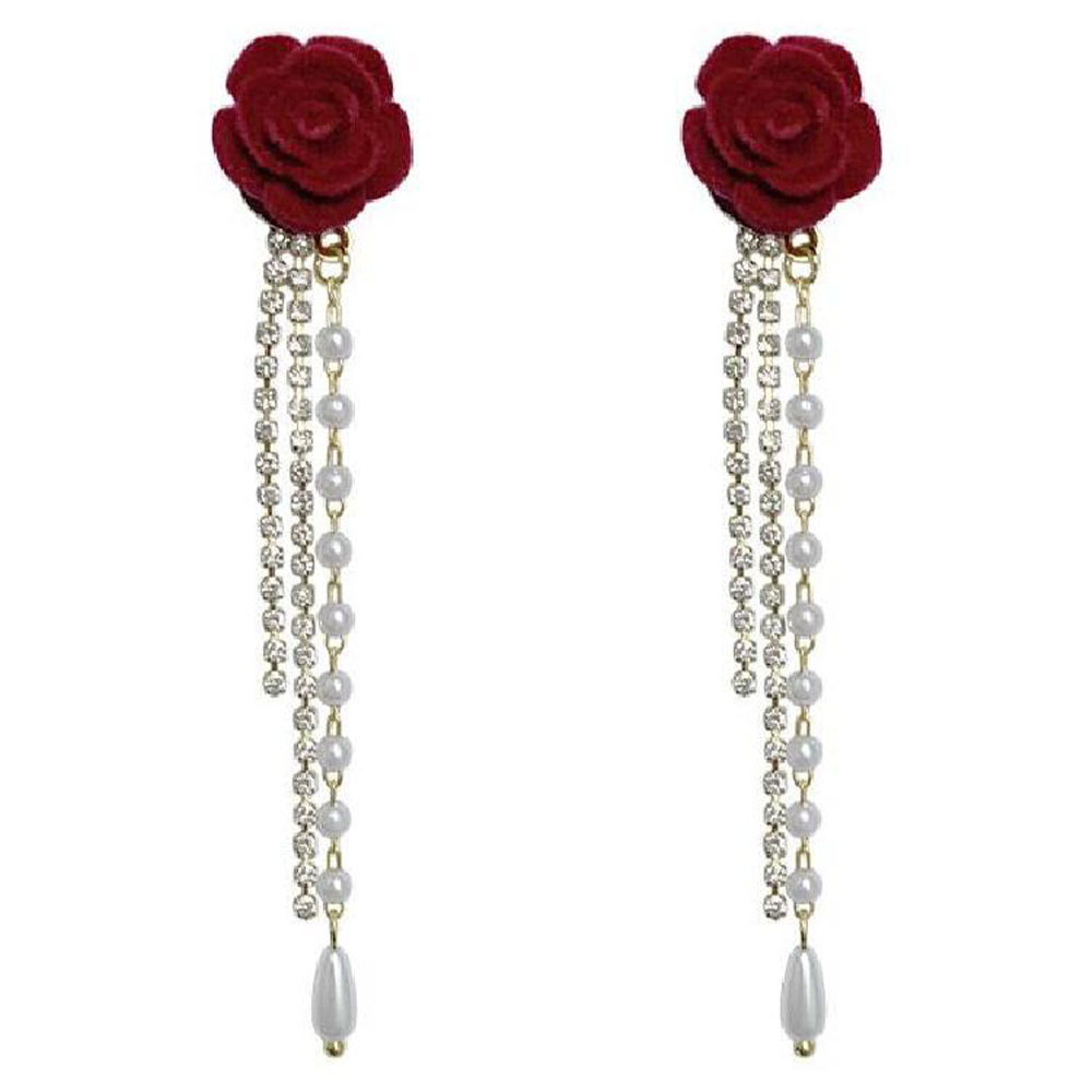 Rose Tassel Earrings For Woman-Lovesyouforever