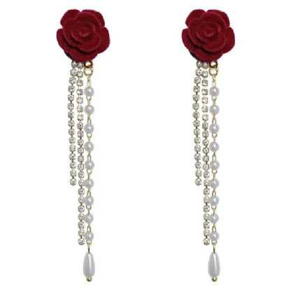 Rose Tassel Earrings For Woman-Lovesyouforever
