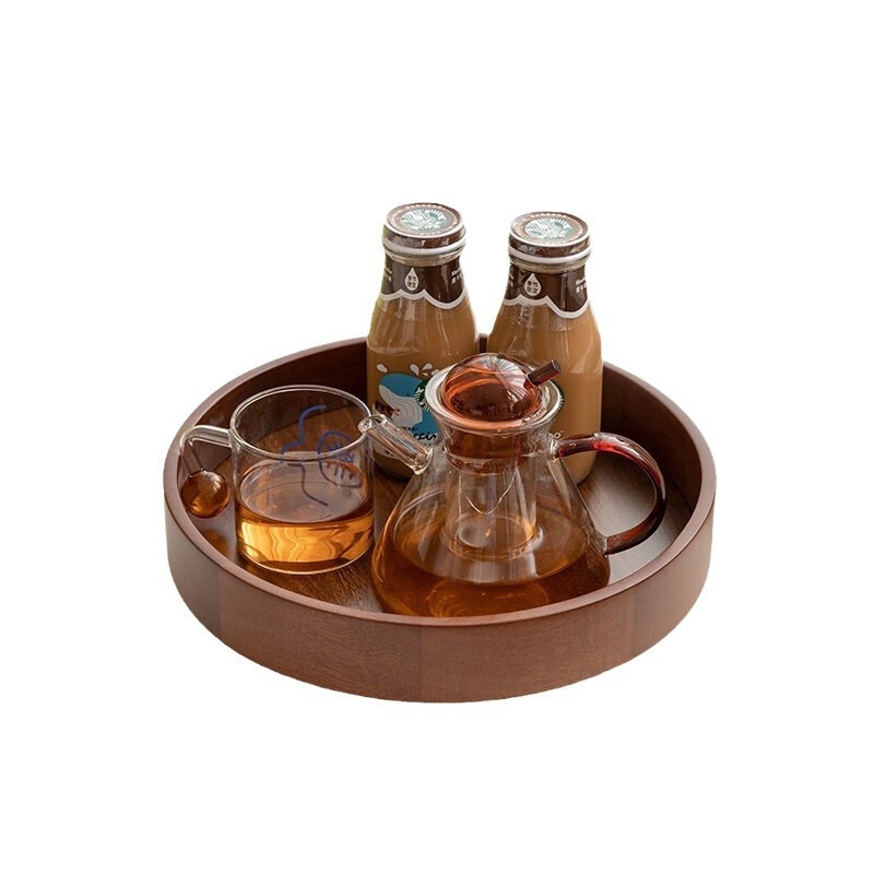 Solid wood cosmetic storage box, rotating solid wood desktop vanity table, skincare product shelf, exquisite display tray-Lovesyouforever