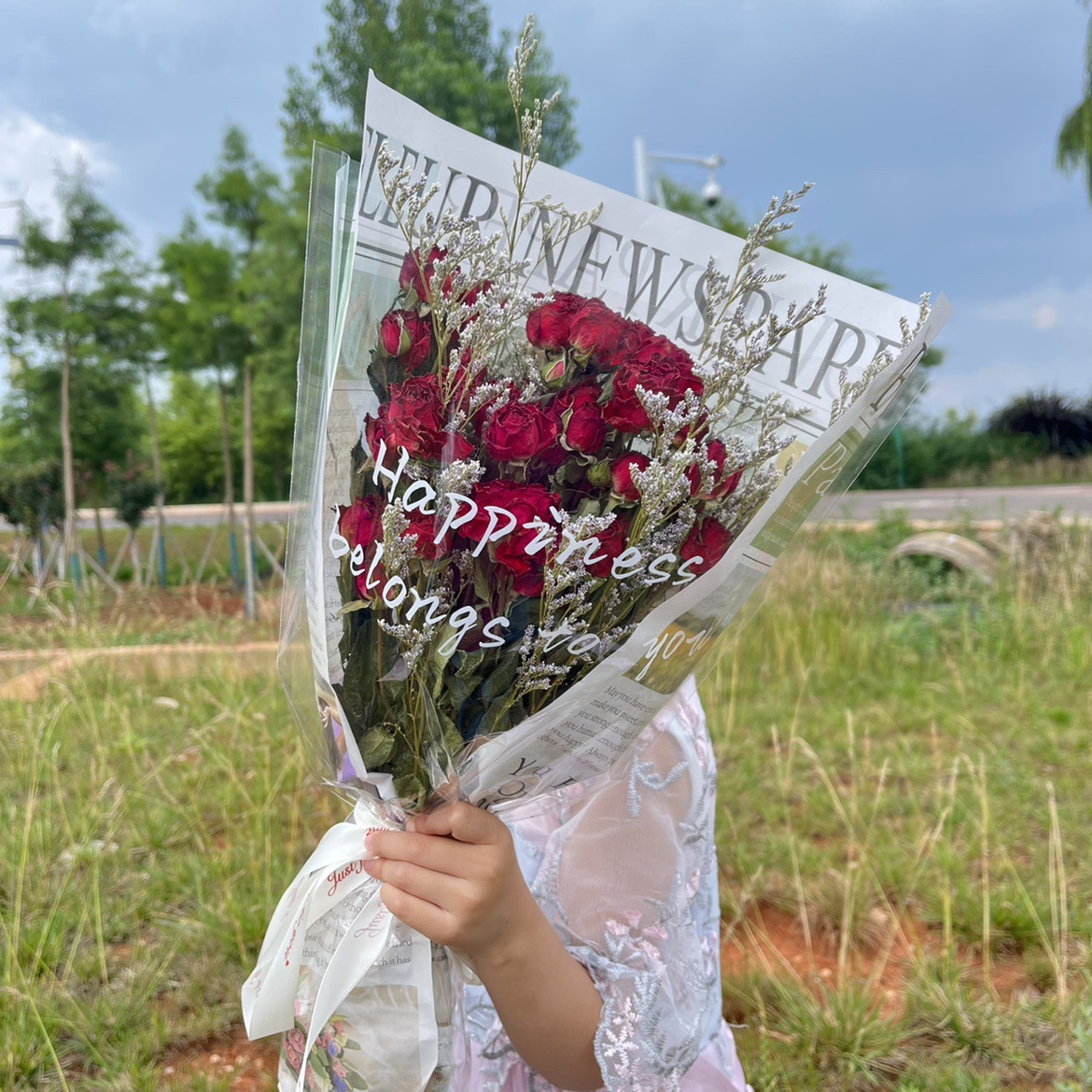 Direct shipment from the base: multi-head rose dried flower bouquet, daisy, teddy, sunflower, rose dried flowers, real flowers wholesale-Lovesyouforever
