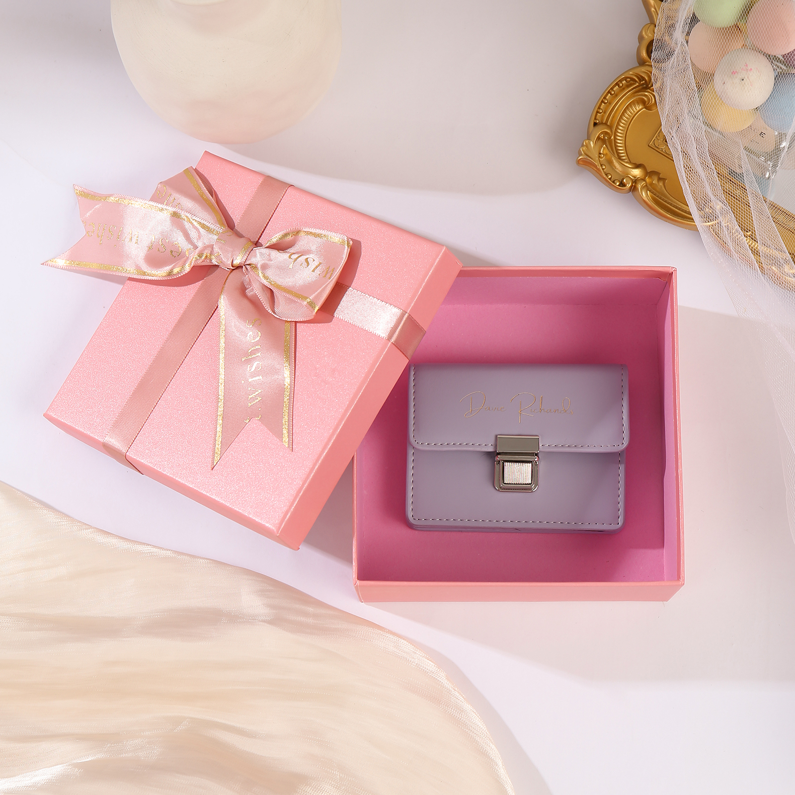 Candle Holder Gift Pink Box-Lovesyouforever