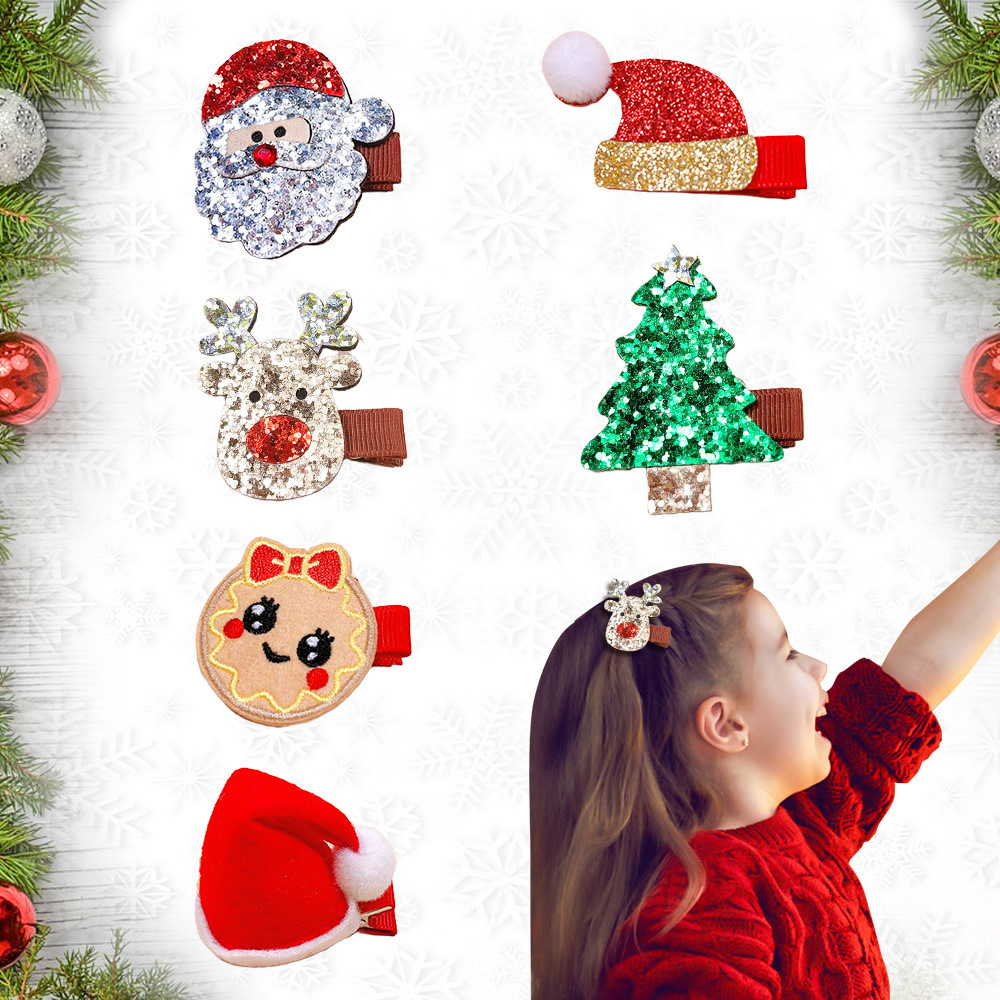 6 Piece Christmas Hair Clips set-Lovesyouforever