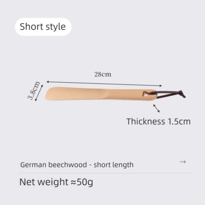Walnut wood shoehorn, beech wood household shoe puller, shoe handle, shoe lifter, long-handled shoehorn, shoe lifter-Lovesyouforever