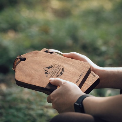 Camping cutting board, outdoor wooden portable chopping board, travel cutting board, serving board, home camping steak tray-Lovesyouforever