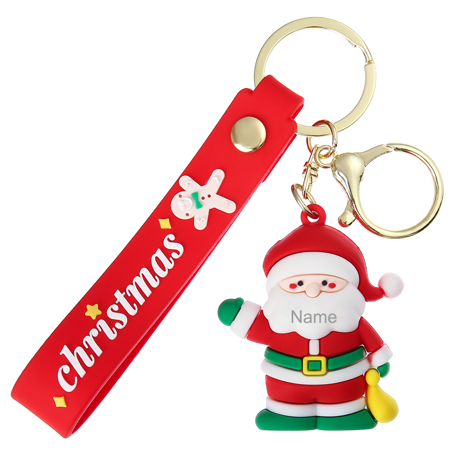 Personalized Christmas Santa Claus Keychain-Custom Name Keychain Gift-Lovesyouforever