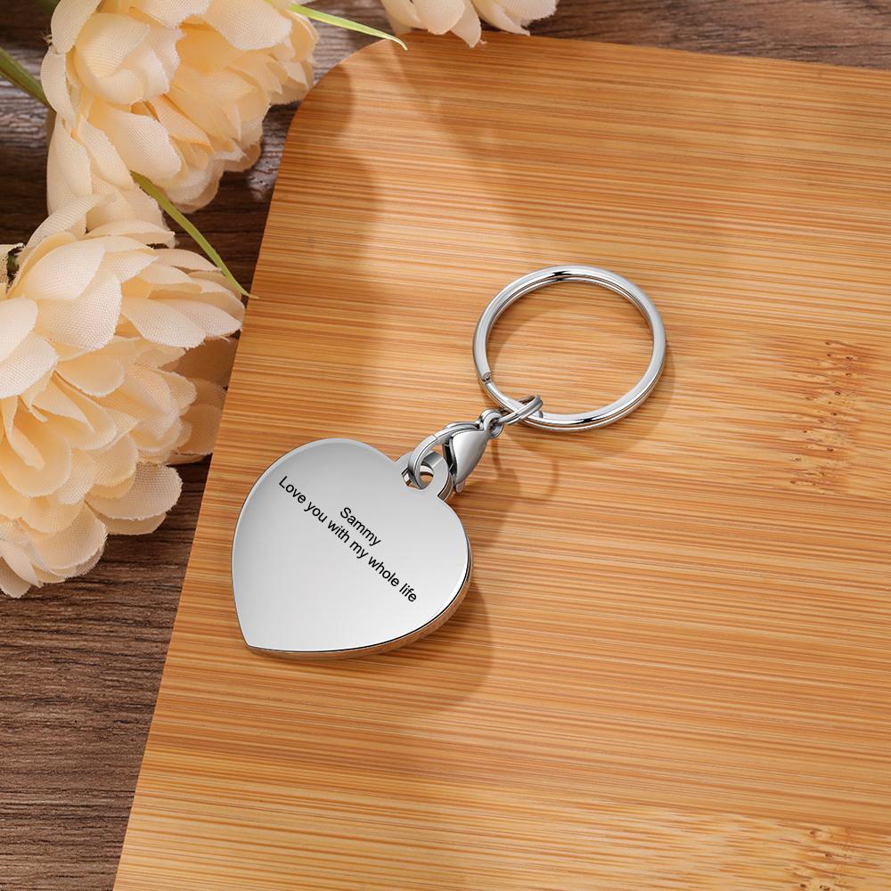 Personalized Photo Keychain BOYFRIEND Gift With Charm-Lovesyouforever