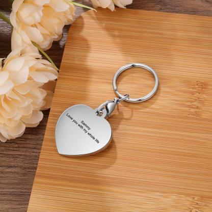 Personalized Photo Keychain BOYFRIEND Gift With Charm-Lovesyouforever