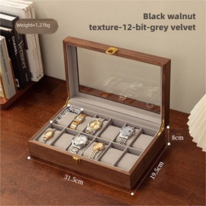 Watch storage box for home use, solid wood collection box for men and women to display watches, high-end and exquisite, a gift for men-Lovesyouforever