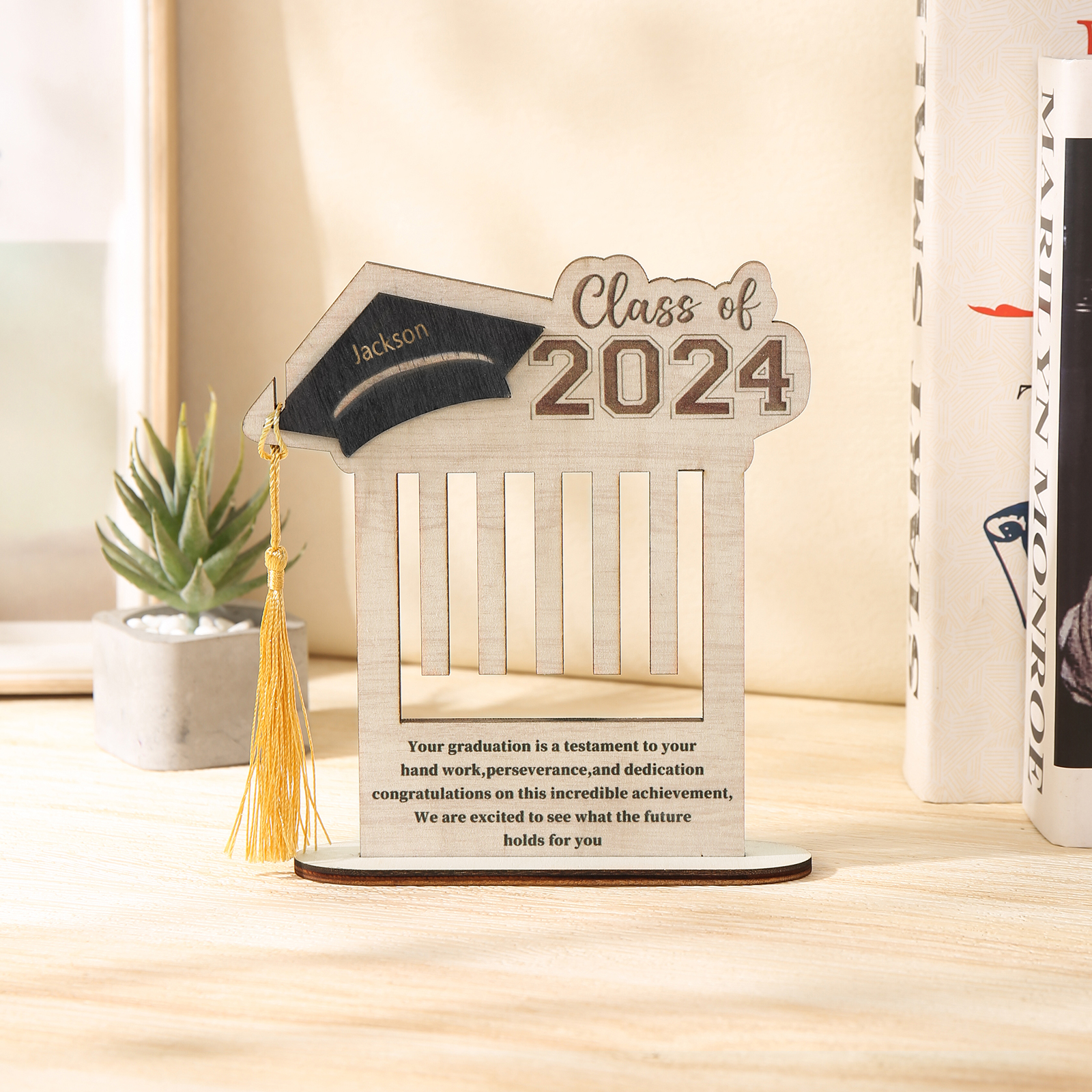 Graduation Gift 2024 Personalized Wooden Money Rack, Customized Name Graduation Gift for Her/Him-Lovesyouforever
