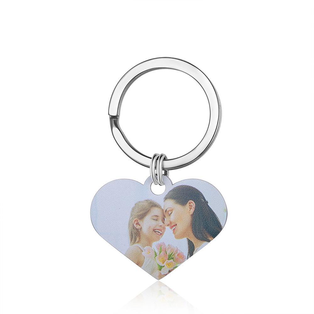 Personalized Photo Keychain With Heart-Lovesyouforever