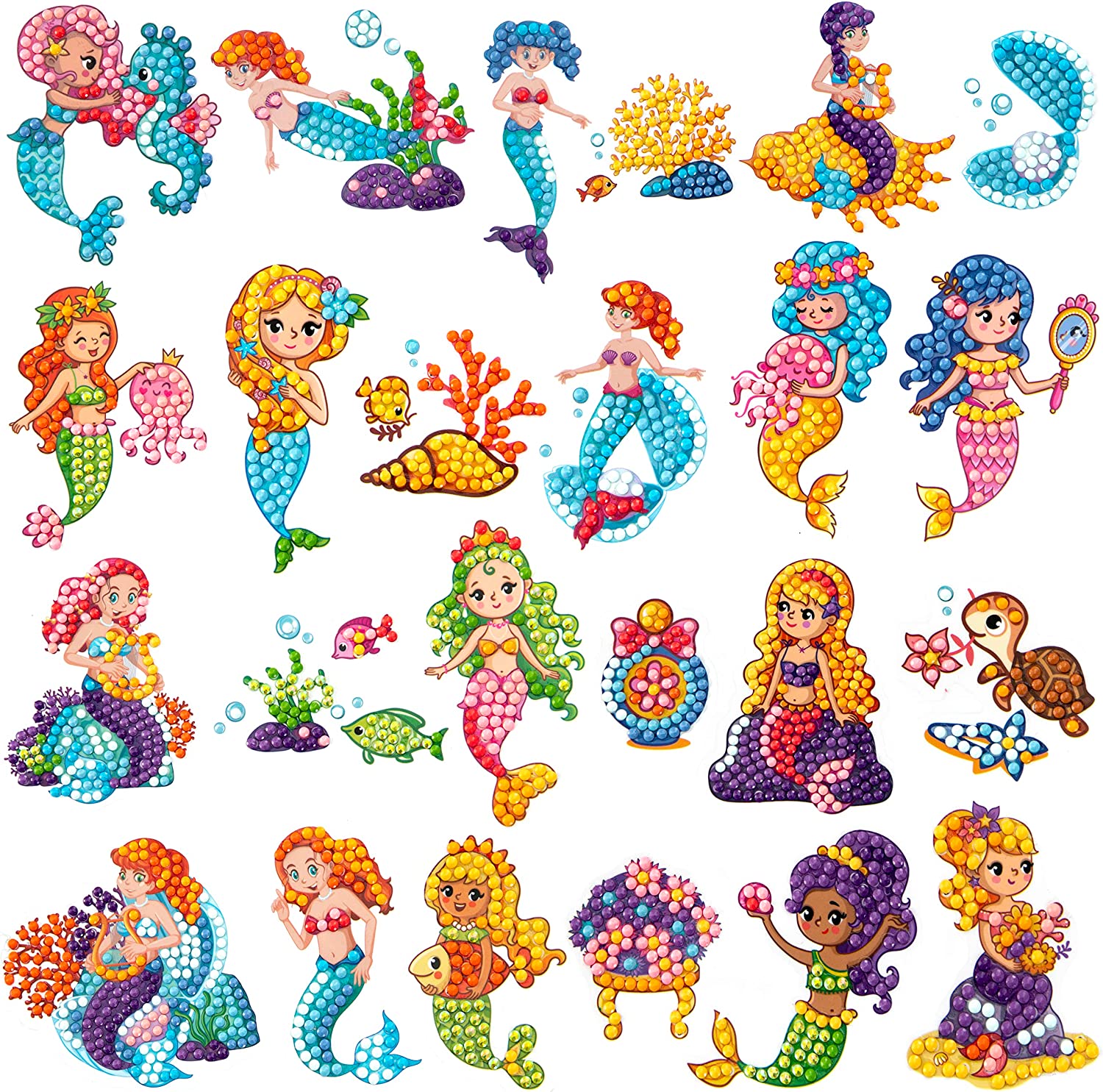 24 Stickers 5D Diamond Painting Sticker New Style Various Patterns DIY Leisure Toys Children's Gifts-Lovesyouforever