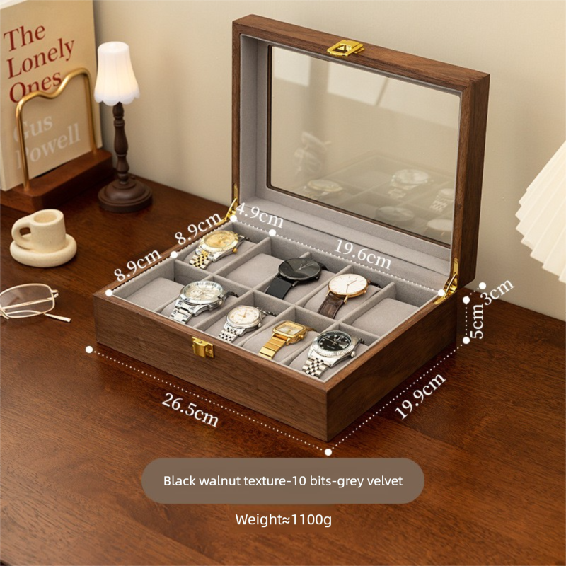 Watch storage box for home use, solid wood collection box for men and women to display watches, high-end and exquisite, a gift for men-Lovesyouforever