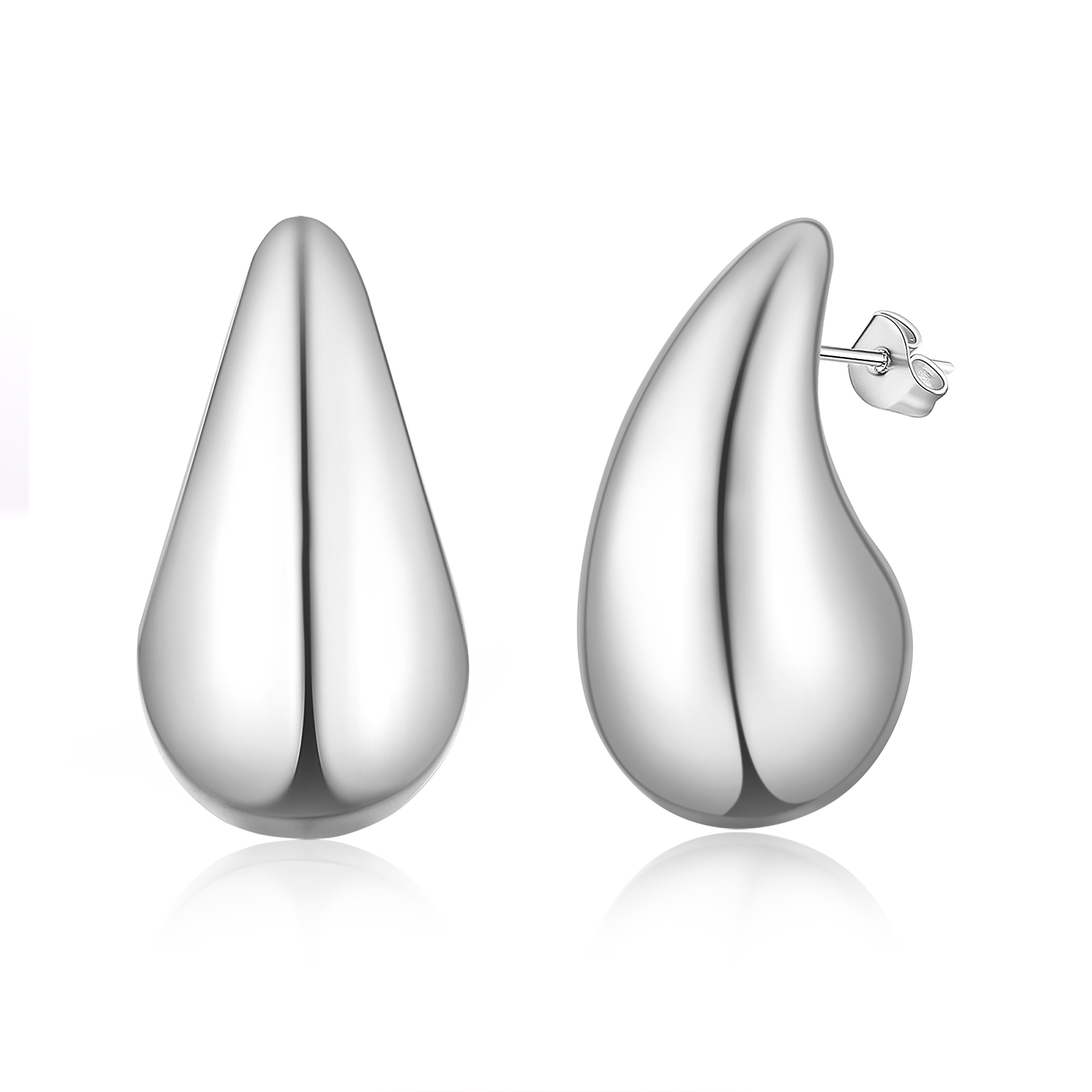 Women's Chunky Gold Hoop Earrings, Lightweight Teardrop Shape Earrings, Fashion Jewelry for Women Girls-Lovesyouforever
