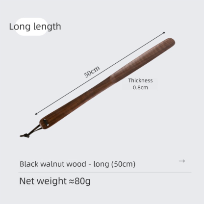 Walnut wood shoehorn, beech wood household shoe puller, shoe handle, shoe lifter, long-handled shoehorn, shoe lifter-Lovesyouforever