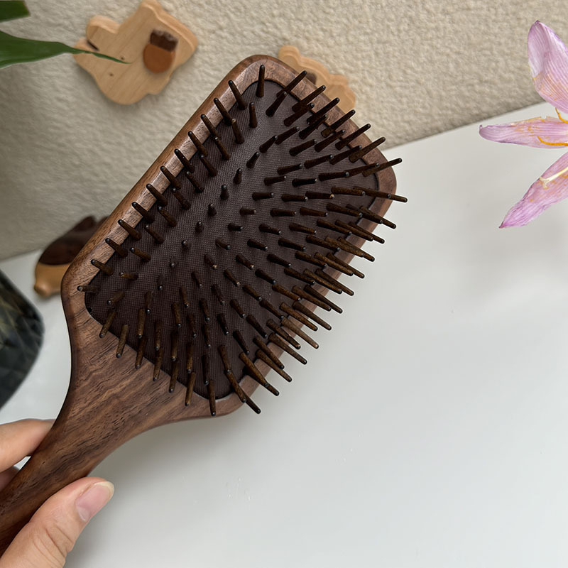 North American black walnut wood comb, air cushion comb, solid wood air cushion comb, specialized head massage meridian comb, massage comb-Lovesyouforever