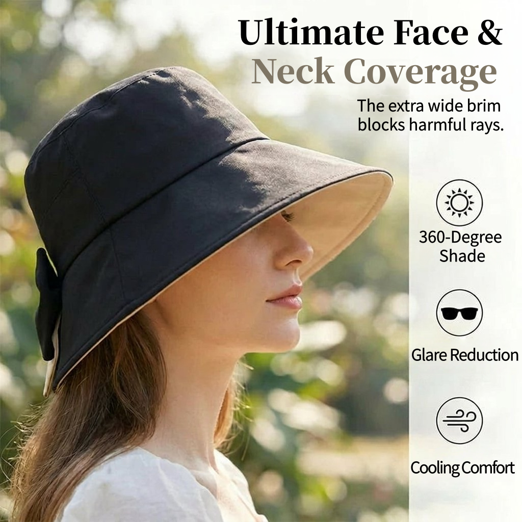 🧺 Summer Sale ☀️ Women's Wide Brim Sun Hat with Bow