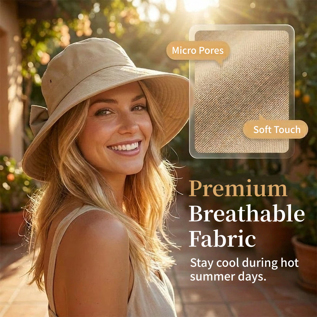 🧺 Summer Sale ☀️ Women's Wide Brim Sun Hat with Bow