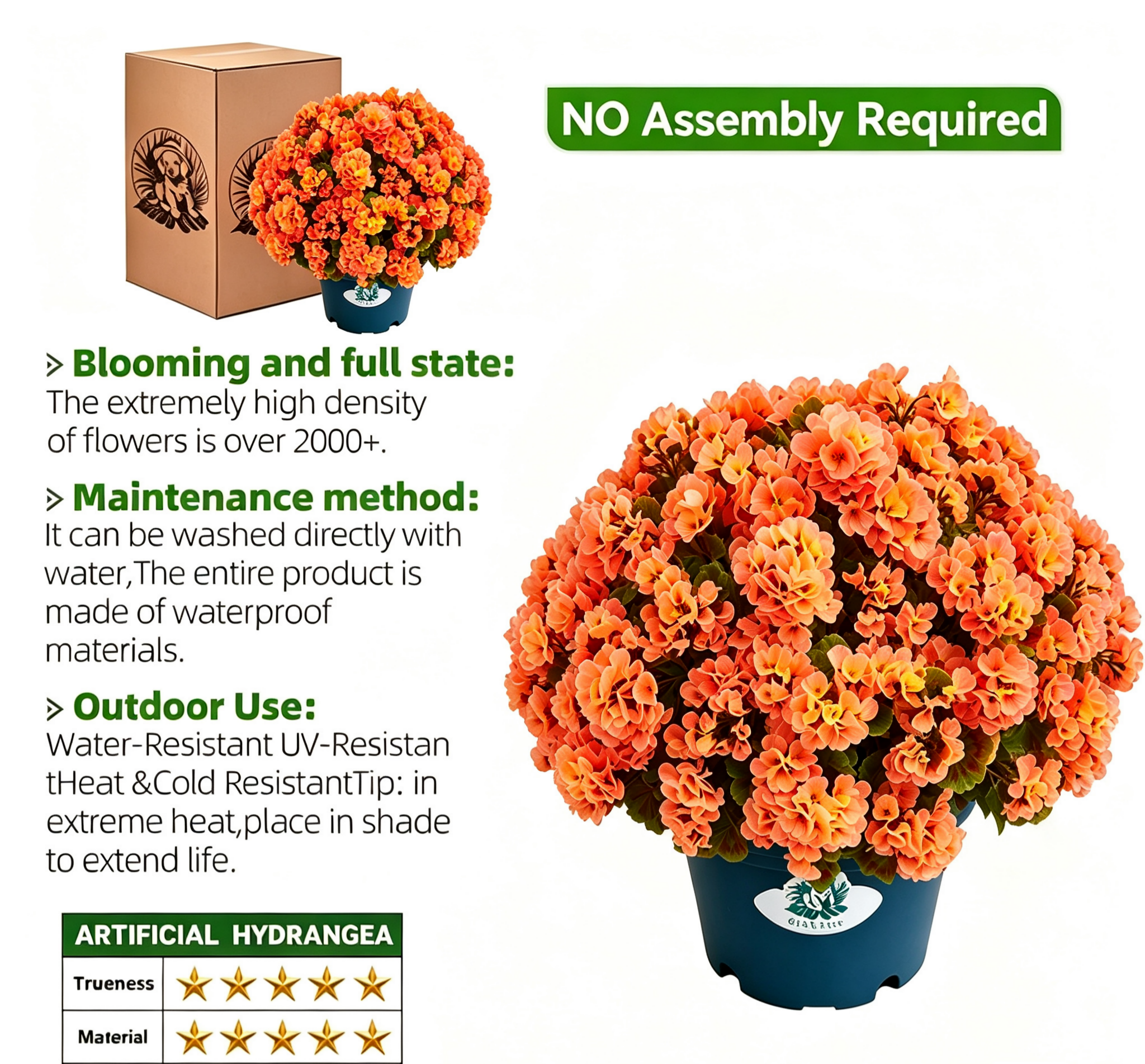 🔥Last Day 70% OFF🌼UV Resistant Artificial Geranium Flowers- UV resistant, Waterproof, Windproof 