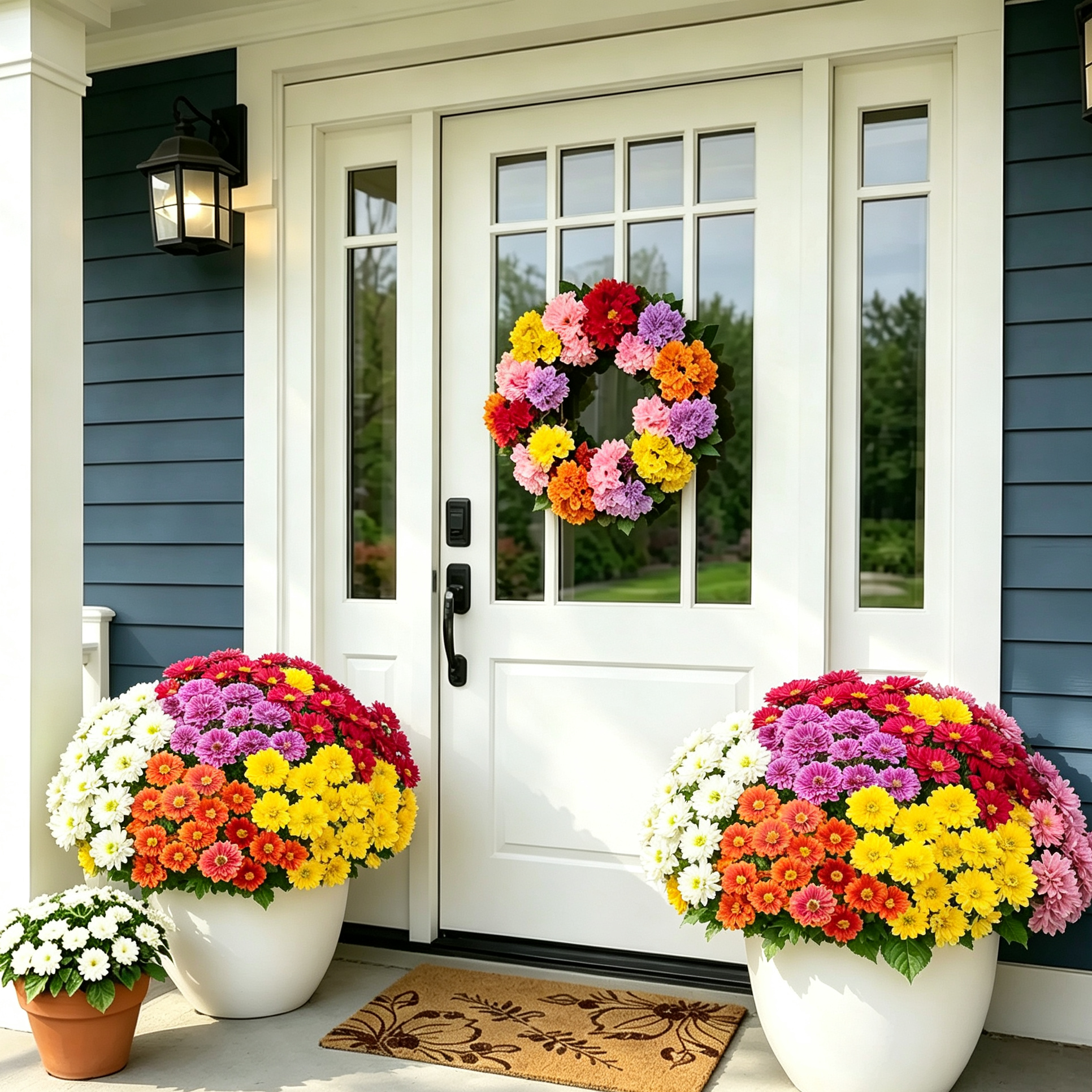 💥Last Day 70% OFF🌼Welcome autumn- Artificial Outdoor Sunset Mums Flowers - UV resistant, Waterproof, Windproof