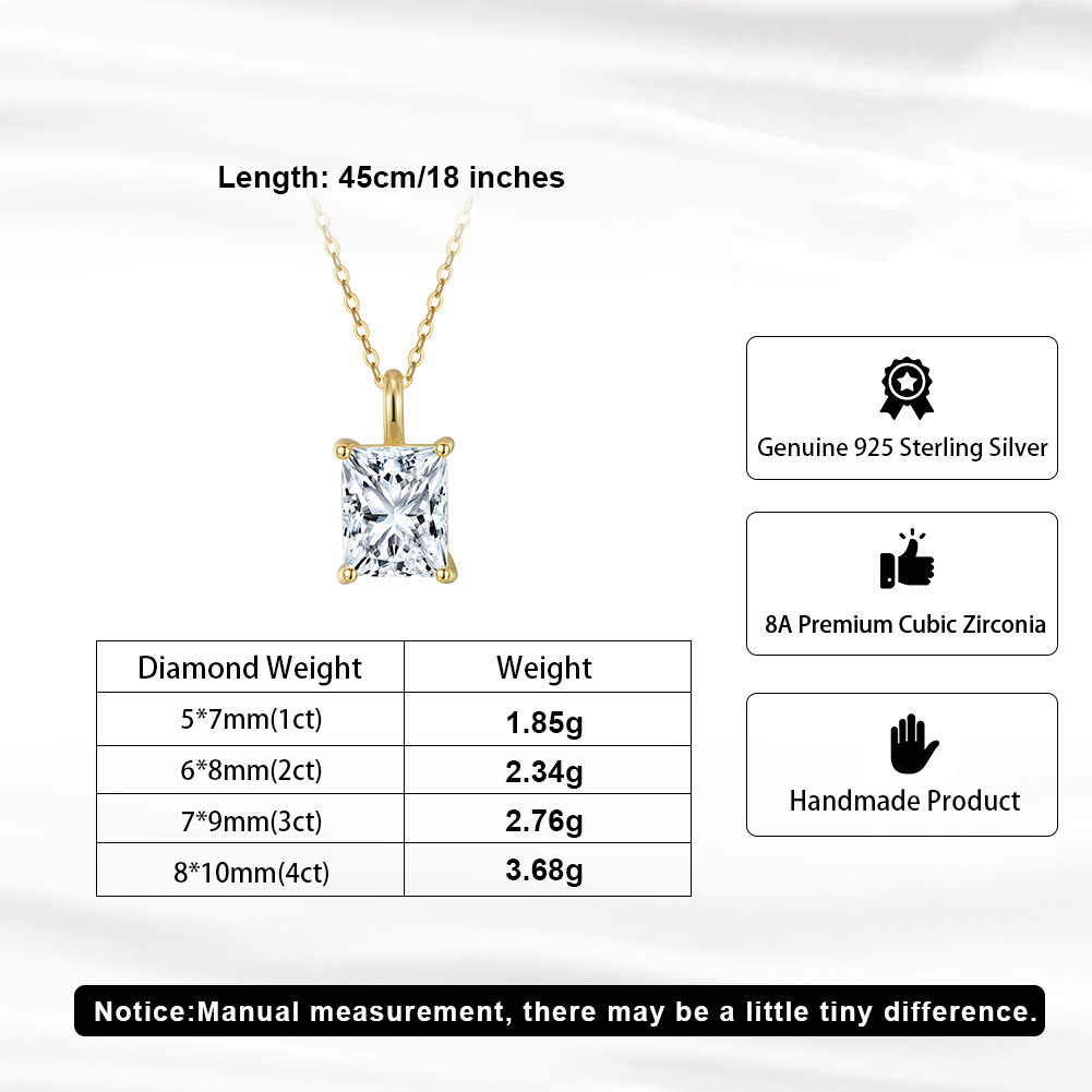 ✨Luxury Solitaire Ideal Cut Moissanite Necklace💝