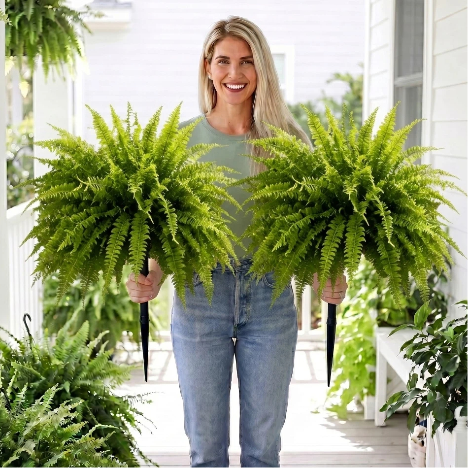 💥BOGO Large Outdoor Ferns💥  UV-Safe & Realistic🌿
